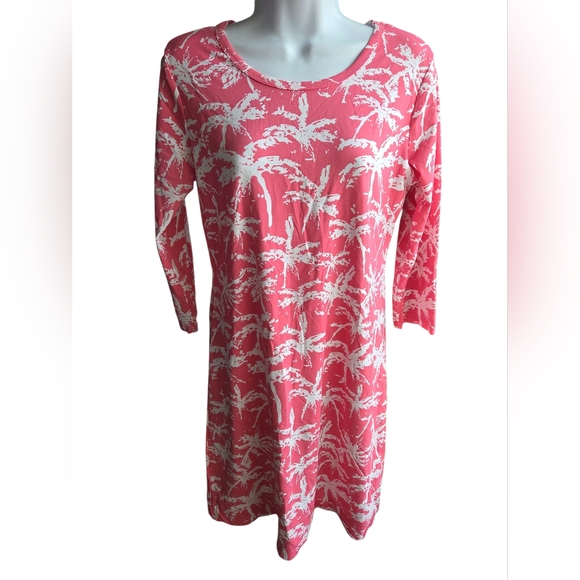 Lulu-B Dresses & Skirts - Lulu B Pink White Beach Tropical Resort Dress Size XS